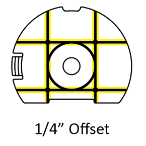 Quarter inch offset insert