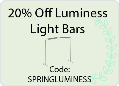 20% off luminess lightbars with code SPRINGLUMINESS.