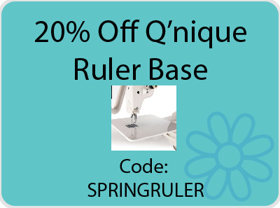 20% off Q'Nique Ruler Base code SPRINGRULER
