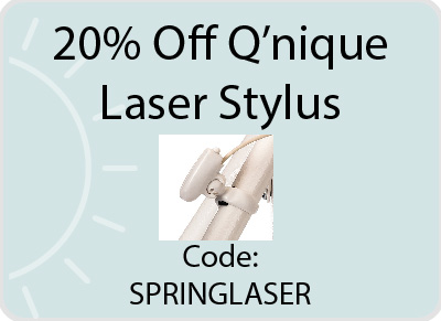 20% off Q'Nique laser stylus with code SPRINGLASER