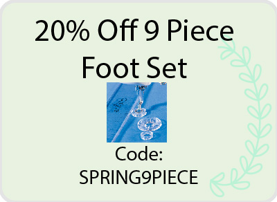 20% off of 9 piece foot set with code SPRING9PIECE