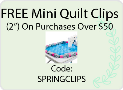 FREE mini quilt clips 2 inches on purchases over $50