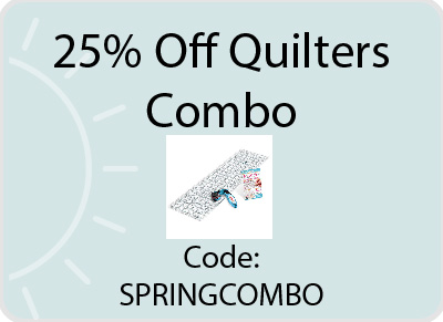 25% off quilters combo with code springcombo