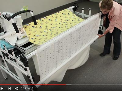 Loading Fabric on a Metal Machine Quilting Frame