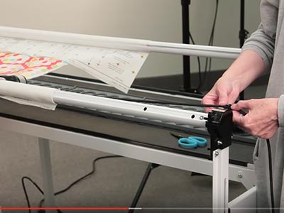 Loading fabric on the SR-2 frame